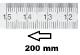 HORIZONTAL FLEXIBLE RULE CLASS II RIGHT TO LEFT 200 MM SECTION 13x0,5 MM<BR>REF : RGH96-D2200B050